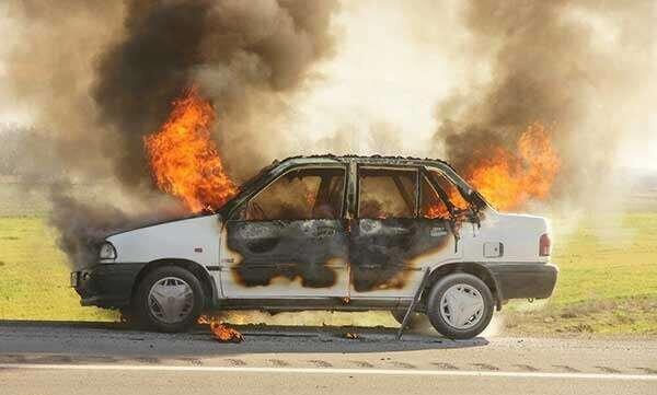 تصادف مرگبار خودرو سوخت بر ، سرنشینان در آتش سوختند